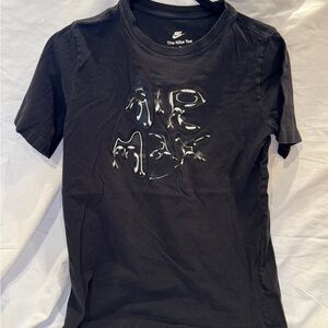 Nike Kids Black Tee with Reflective Design